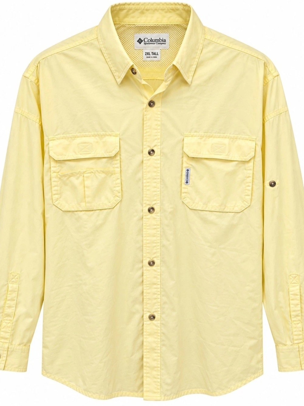 Cabela's Pale Yellow Men's Long-Sleeve Button-Down Shirt